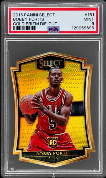 2015 Panini Select Bobby Portis Gold Prizm Die Cut PSA 9 RC