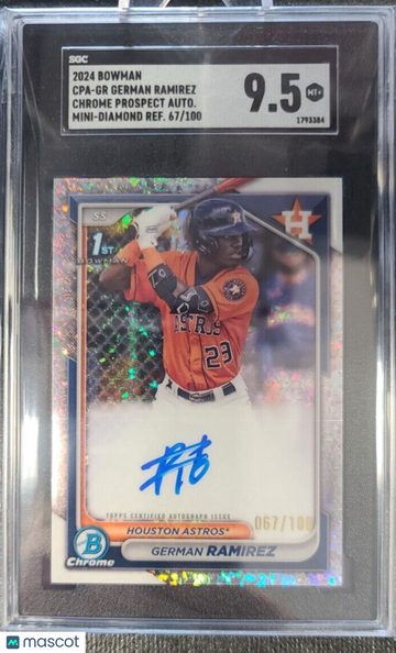 2024 Bowman Chrome German Ramirez #CPA-GR Chrome Rookie SGC 9.5