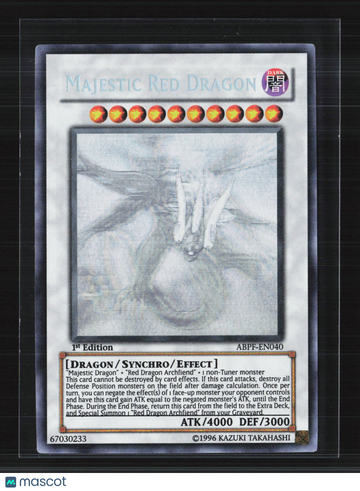 2010 Yu-Gi-Oh! Absolute Powerforce Majestic Red Dragon Ghost Rare 1st Edition #ABPF-EN040