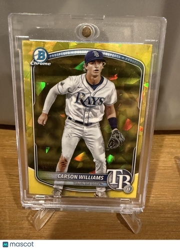 2025 Bowman Chrome Sapphire Edition Carson Williams #BCP-234 Prospects Yellow Sapphire