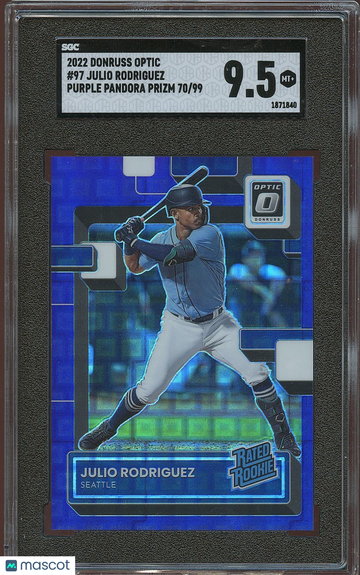 2022 Donruss Optic Julio Rodriguez #97 Optic Rookie SGC 9.5
