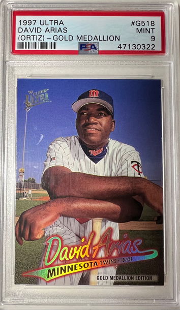1997 Ultra David Ortiz Gold Medallion #G518 PSA 9 Mint