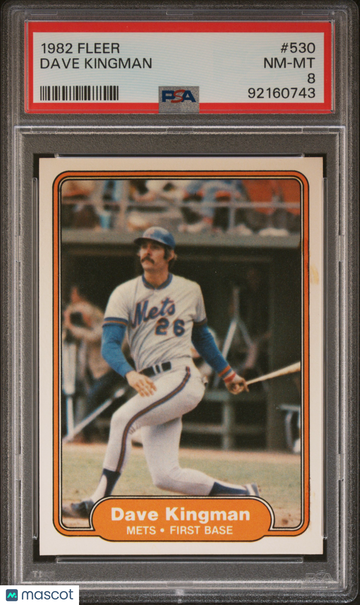 1982 Fleer Dave Kingman #530 PSA 8