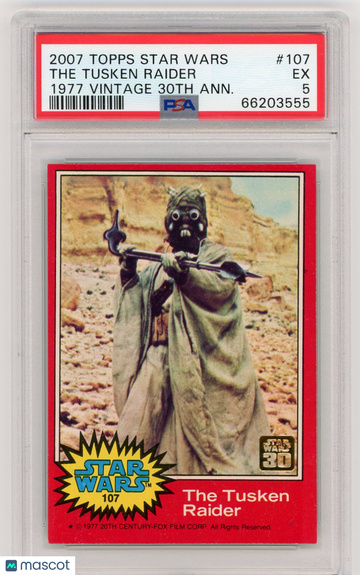 2007 Topps Star Wars 1977 Vintage 30th Anniversary Stamped Card The Tusken Raider #107 PSA 5