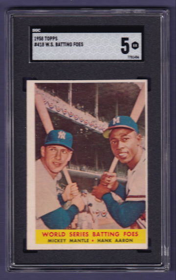 1958 Topps #418 W.S. Batting Foes SGC 5
