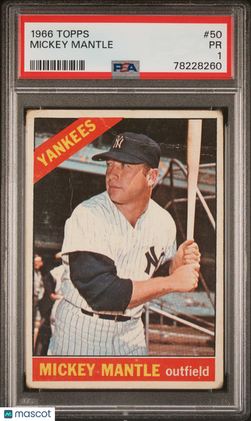 1966 Topps Mickey Mantle #50 PSA 1