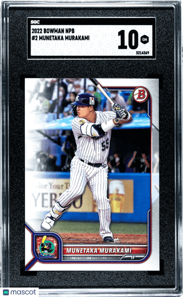 2022 Bowman NPB Nippon Professional Baseball Munetaka Murakami #2 SGC 10