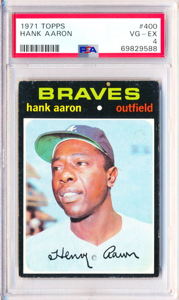 1971 Topps #400 Hank Aaron PSA 4 - NEW CASE - JUST GRADED!
