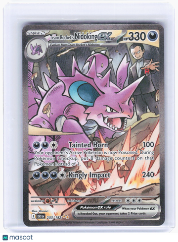 Destined Rivals Team Rocket's Nidoking ex Holo Special Illustration Rare #233/182
