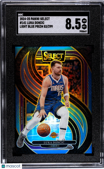 2024 Panini Select Luka Doncic #141 Light Blue Prizm SGC 8.5