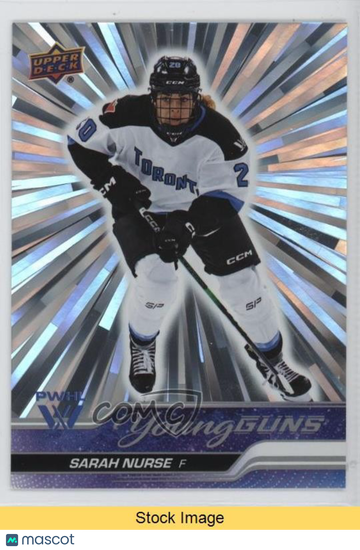2024 Upper Deck Pwhl 1st Edition Sarah Nurse #51 Outburst Silver Young Guns Parallel/Variety Rookie Base Set