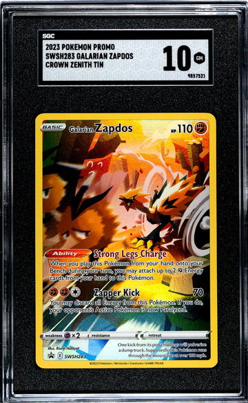 2023 Pokémon SWSH Promo Galarian Zapdos #SWSH283 Holo SGC 10