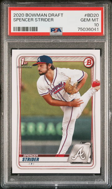 2020 Bowman Draft Spencer Strider #BD20 PSA 10