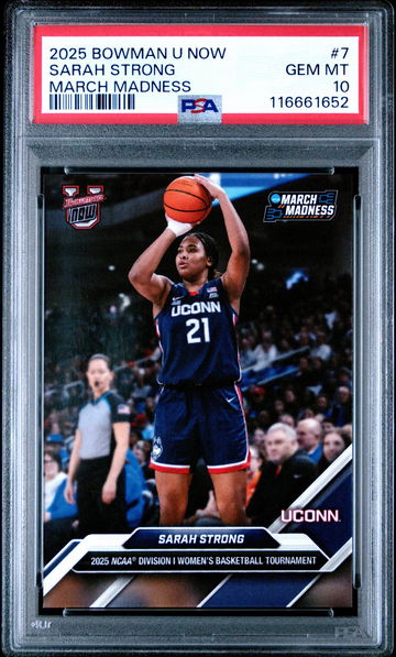 2025 Bowman U Now March Madness Sarah Strong #7 PSA 10
