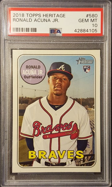 Ronald Acuna Jr Topps Heritage PSA 10 Atlanta Braves