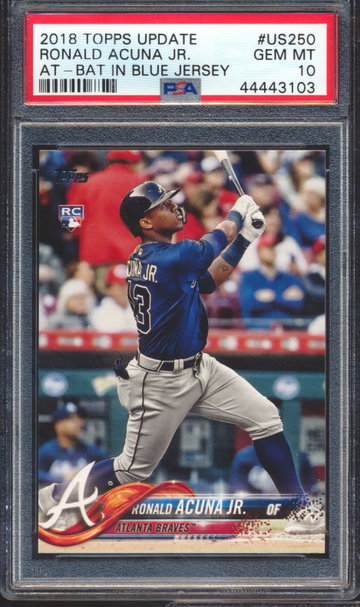 2018 Topps Update #US250 Ronald Acuna Jr PSA 10 44443103