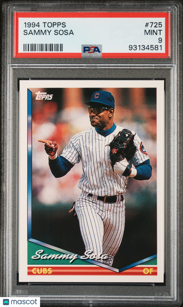 1994 Topps Sammy Sosa #725 PSA 9