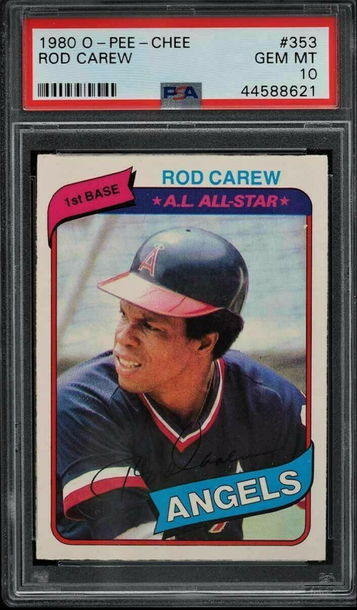 1980 O-PEE-CHEE OPC #353 Rod Carew Angels HOF PSA 10 GEM MINT POP 3