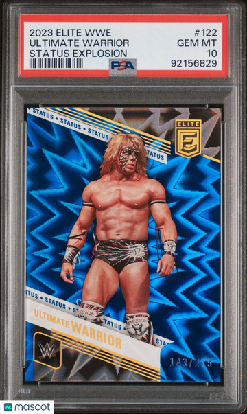 2023 Elite WWE Ultimate Warrior #122 Aspirations Parallel/Variety PSA 10