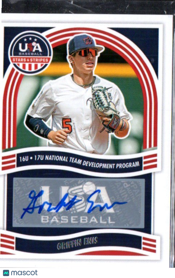 2024 Panini Stars & Stripes USA Baseball Griffin Enis #NTS-GE 16U/17U National Team Signatures AU