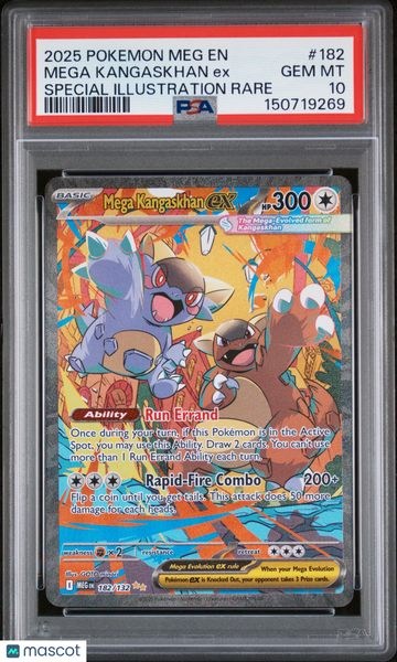 2025 Pokemon Meg EN-Mega Evolution Mega Kangaskhan EX Special Illustration Rare PSA 10 #182