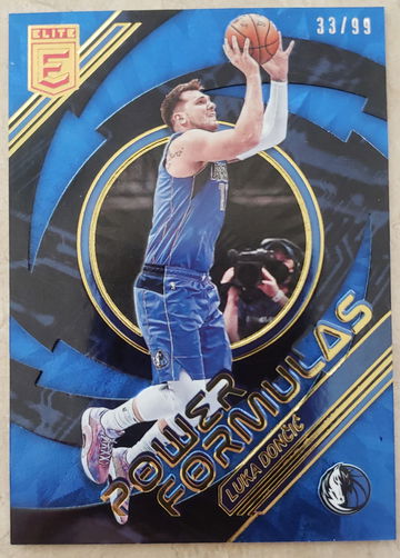 Luka Doncic 2021 Donruss Elite Power Formulas Blue /99