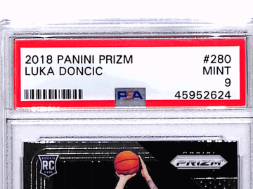 Graded 2018 Panini Prizm Luka Doncic Dallas Mavericks #280 PSA 9 Basketball Trading Card