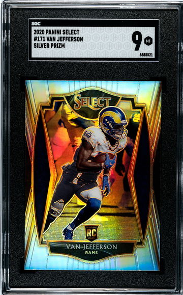 2020 Panini Select #171 Van Jefferson Silver Prizm SGC 9