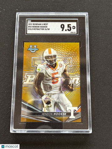 2022 Bowman Hendon Hooker #54 Gold Refractor Rookie SGC 9.5