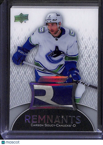 2023-24 Upper Deck Engrained Remnants Carson Soucy #R-CS Insert Game-used memorabilia