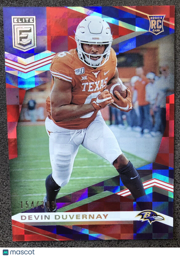 Devin Duvernay 2020 Donruss Elite #149 Red Parallel #154/399 RC Texas Longhorns