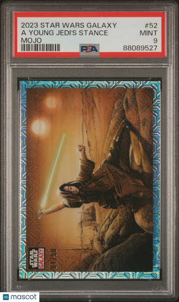 2023 Topps Chrome Star Wars Galaxy A Young Jedi's Stance 04/50 #52 PSA 9