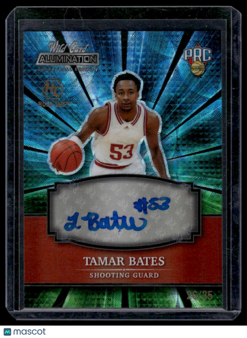 2021-22 Wild Card Alumination Tamar Bates #ABC-A Autographs Retail Teal Holo-Lux AU,SN