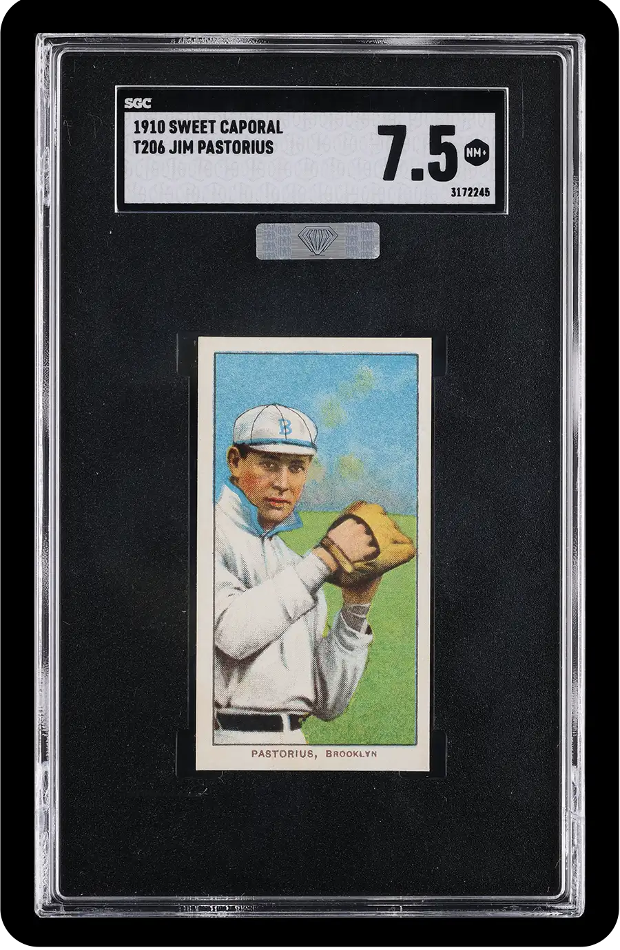 1910 Sweet Caporal (T206) Jim Pastorius MBA Silver SGC 7.5