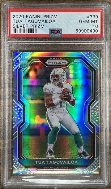 2020 Panini Prizm SILVER Tua Tagovailoa ROOKIE RC SP #339 PSA 10