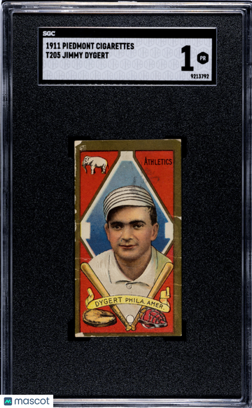 1911 Piedmont Cigarettes (T205) Jimmy Dygert SGC 1