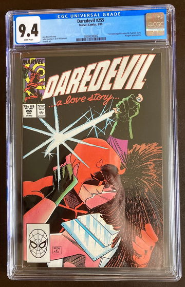 DAREDEVIL #255 CGC 9.4 WP 1st meeting & 2nd Appearance Typhoid Mary New Case