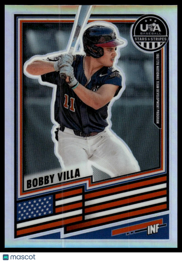 2026 Panini Stars & Stripes Prizm USA Baseball Bobby Villa #49 Base Prizms Silver