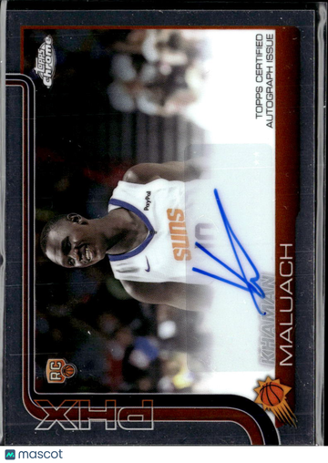 Khaman Maluach 2025 Topps Chrome Auto Phoenix Suns
