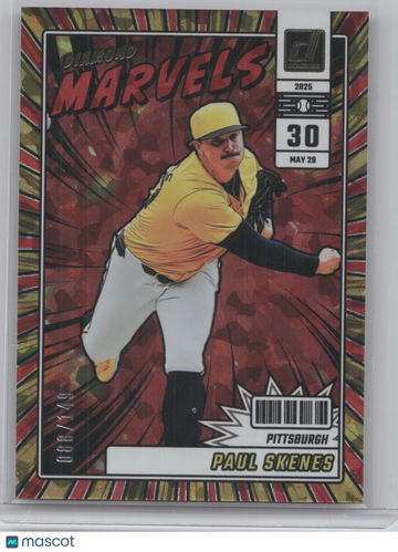 2025 Panini Donruss Baseball Diamond Marvels Paul Skenes #1 Red Ice /149