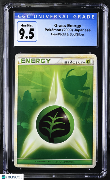 2009 Pokemon HeartGold & SoulSilver Grass Energy Japanese CGC 10