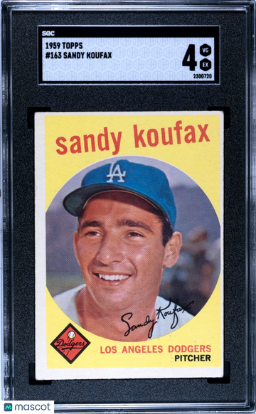 1959 Topps Sandy Koufax #163 SGC 4