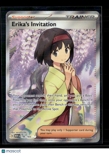 2023 Scarlet & Violet 151 Erika's Invitation Holo Secret Rare FA #196/165