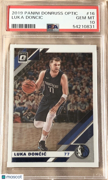 LUKA DONCIC 2019 Panini Donruss Optic #16 PSA 10 Gem Mint Dallas Mavericks 🏀