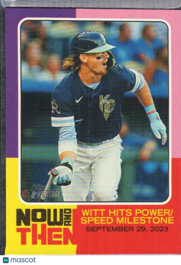 2024 Topps Heritage Bobby Witt Jr. #NAT-12 Now and Then