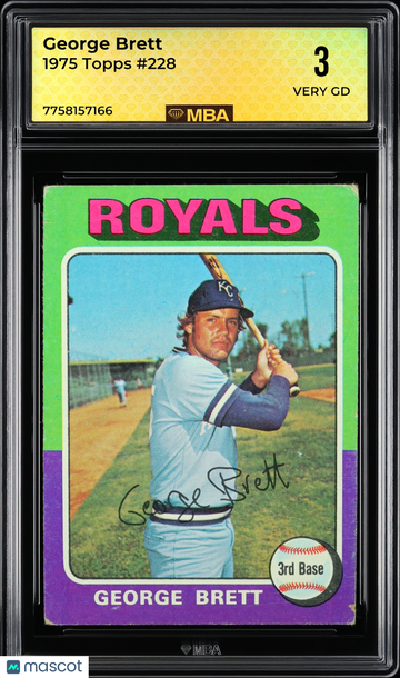 1975 Topps George Brett #228 MBA 3