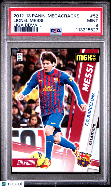 Lionel Messi 2012 Panini Megacracks Liga Bbva #52 Low Pop PSA 9