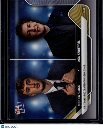 2025 Topps Now Kon Knueppel Cooper Flagg #CFKK