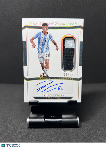 2018 NATIONAL TREASURES PAULO DYBALA INTERNATIONAL GOLD PATCH AUTO /10