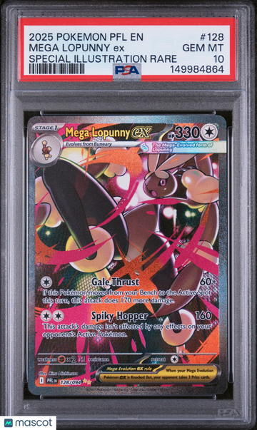 2025 Pokemon PFL EN-Phantasmal Flames Mega Lopunny EX Special Illustration Rare PSA 10